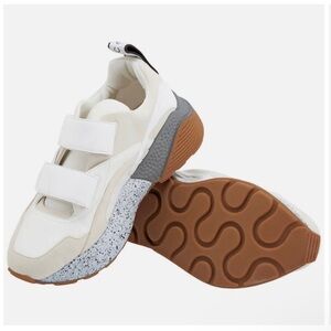 Stella McCartney White, Gray & Brown Chunky Velcro Sneakers